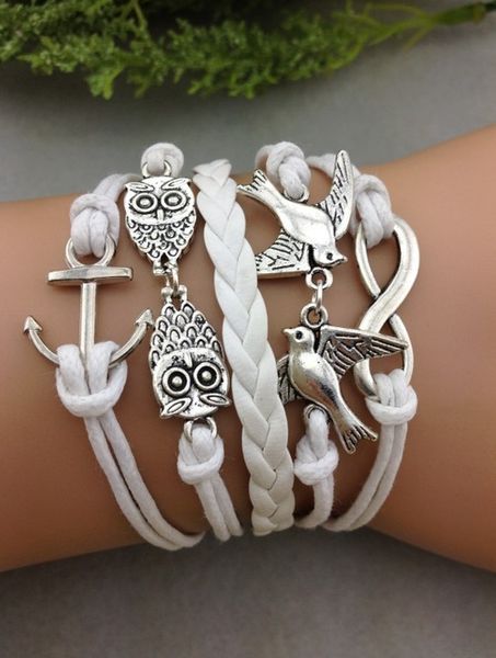 1pcs infinity handmade bracelet.metal charm,wax cord,leather bracelet fashionable jewerlly bracelet 1068, Golden;silver
1pcs infinity handmade bracelet.metal charm,wax cord,leather bracelet fashionable jewerlly bracelet 1068, Golden;silver