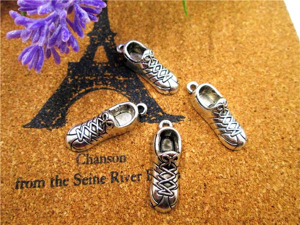 30pcs-sneaker charms, antique tibetan silver tone 3d running shoes charm pendant 27x9x8mm, Bronze;silver
30pcs-sneaker charms, antique tibetan silver tone 3d running shoes charm pendant 27x9x8mm, Bronze;silver