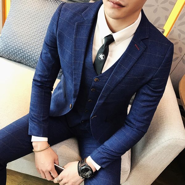 jacket + pants ) 2018 spring and summer new men's wedding fashion boutique grid business leisure suits male smart casual suits, White;black
jacket + pants ) 2018 spring and summer new men's wedding fashion boutique grid business leisure suits male smart casual suits, White;black