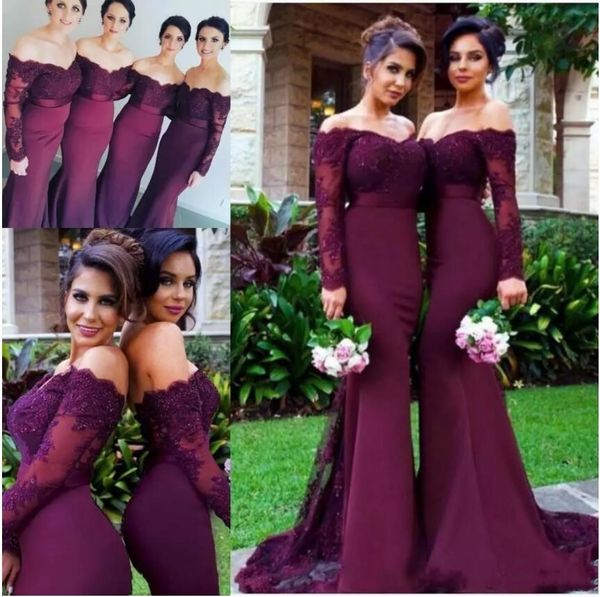 2018 burgundy mermaid long bridesmaid dresses off shoulder lace applique beaded party gowns maid dress plus size custom made, White;pink
2018 burgundy mermaid long bridesmaid dresses off shoulder lace applique beaded party gowns maid dress plus size custom made, White;pink