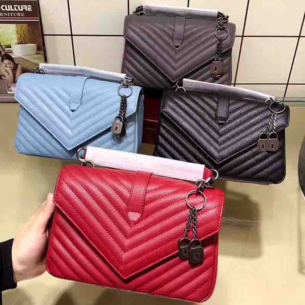 Cowhide Genuine Leather bags handbags women famous brands chain shoulder crossbody bag V fringe quilted ladies purse high quality 2018 
Cowhide Genuine Leather bags handbags women famous brands chain shoulder crossbody bag V fringe quilted ladies purse high quality 2018