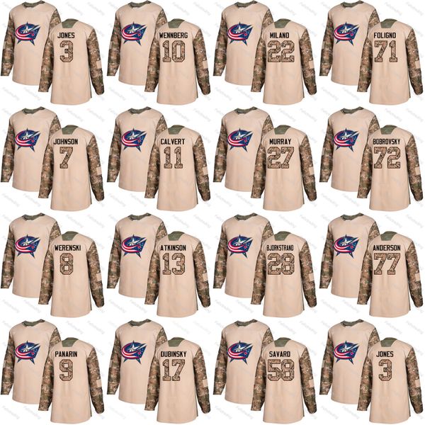 Columbus Blue Jackets 2017 Veterans Day Cam Atkinson Alexander Wennberg Seth Jones Nick Foligno Artemi Panarin Sergei Bobrovsky Jerseys
Columbus Blue Jackets 2017 Veterans Day Cam Atkinson Alexander Wennberg Seth Jones Nick Foligno Artemi Panarin Sergei Bobrovsky Jerseys
