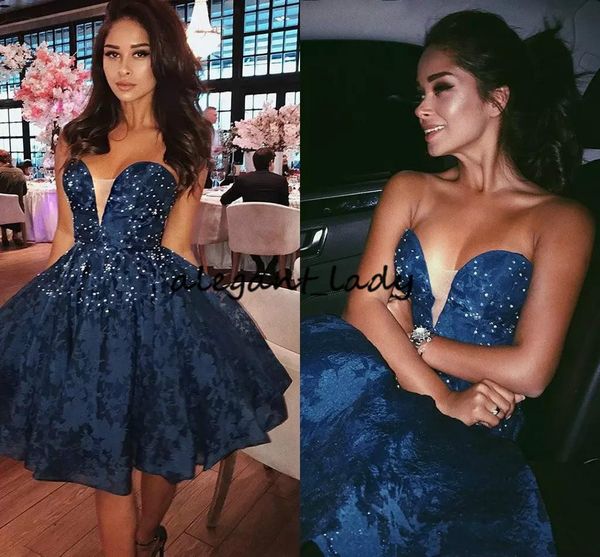zuhair murad 2018 navy blue lace short prom dresses sweetheart sequins beaded puffy formal dress party evening cute homecoming dresses, Black;red
zuhair murad 2018 navy blue lace short prom dresses sweetheart sequins beaded puffy formal dress party evening cute homecoming dresses, Black;red