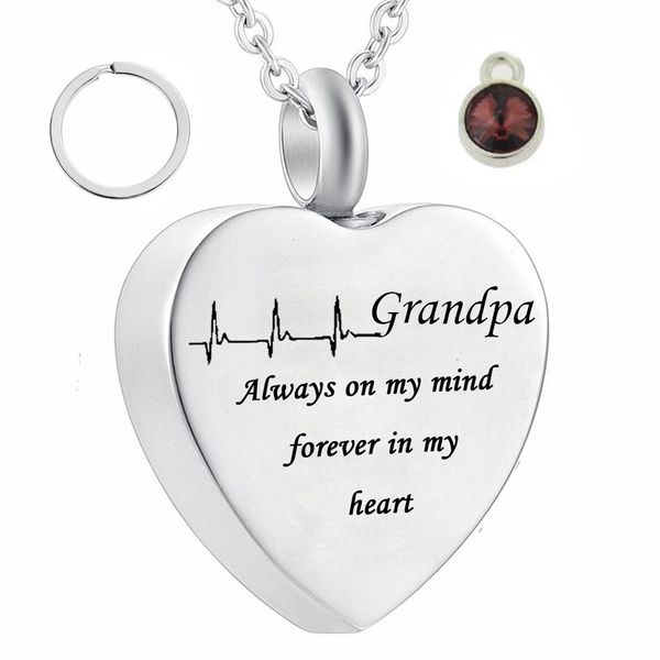 on the electrocardiogram charm cremation jewelry keepsake memorial urn birthstone crystal necklace grandpa pendant keychain with fill kit, Silver
on the electrocardiogram charm cremation jewelry keepsake memorial urn birthstone crystal necklace grandpa pendant keychain with fill kit, Silver