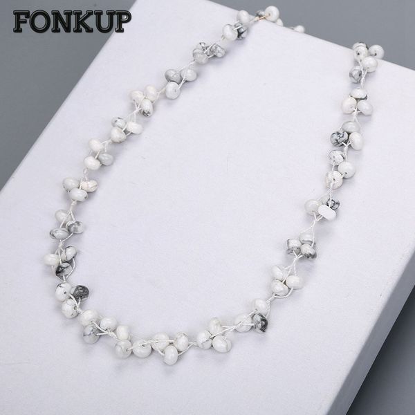 fonkup punk women necklace magnesite natural crystal chain bead stone accessories engagement femme jewellery colar masculino bag, Silver
fonkup punk women necklace magnesite natural crystal chain bead stone accessories engagement femme jewellery colar masculino bag, Silver