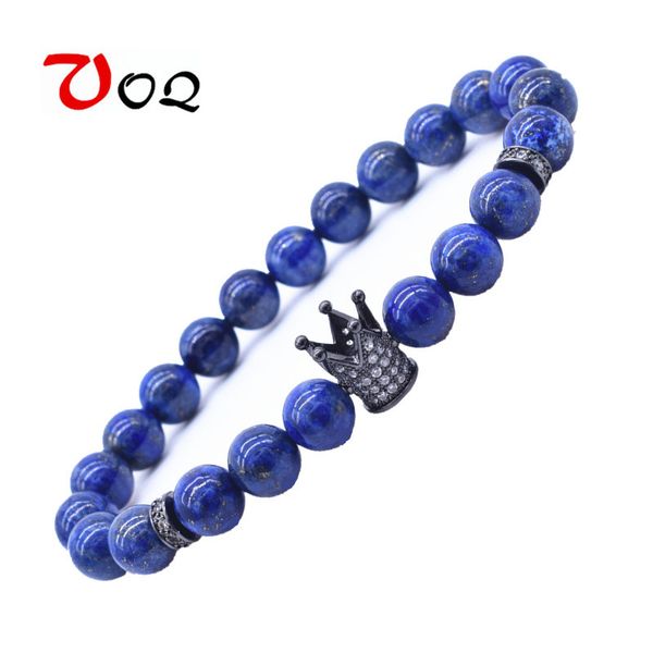 2018 summer style women men imperial crown bracelet jewelry copper pave zircon spacer beads lapis lazuli stone strand bracelet, Black
2018 summer style women men imperial crown bracelet jewelry copper pave zircon spacer beads lapis lazuli stone strand bracelet, Black