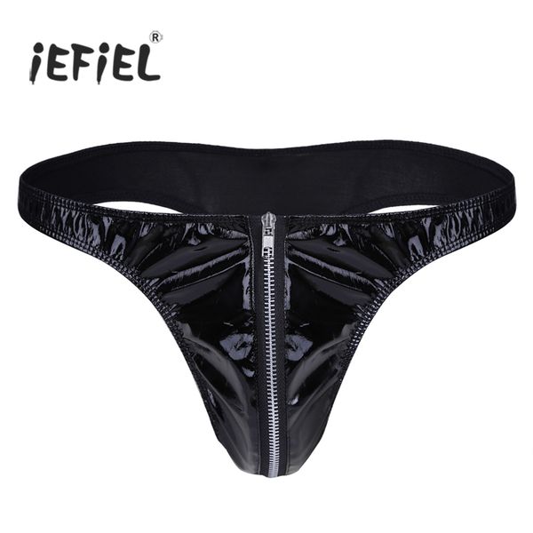 iefiel men's lingerie jockstraps gay briefs with front zipper open pu leather underwear underpants sissy gay male panties, Black;white
iefiel men's lingerie jockstraps gay briefs with front zipper open pu leather underwear underpants sissy gay male panties, Black;white