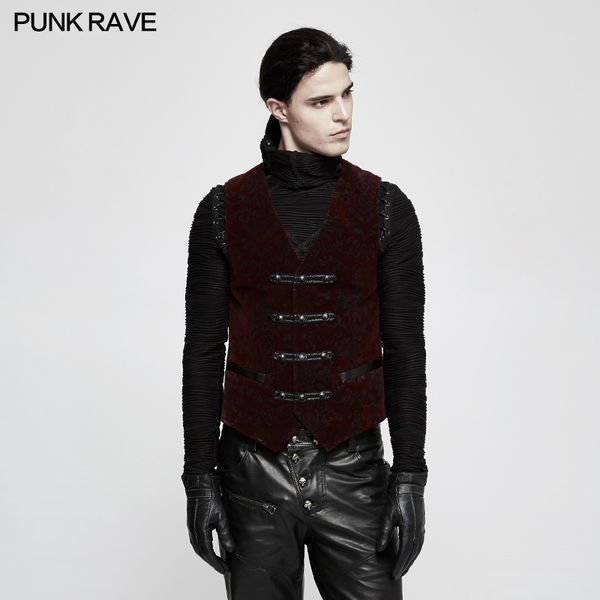 punk rave new men's clothing gothic latitude velveteen snap button adjustable button buckle on the back printing color vest, Black;white 
punk rave new men's clothing gothic latitude velveteen snap button adjustable button buckle on the back printing color vest, Black;white