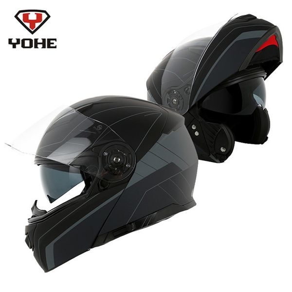 

yohe 2018 motorcycle flip up helmet full face modular racing casque casco moto capacetes for motorcycle motor dual visors