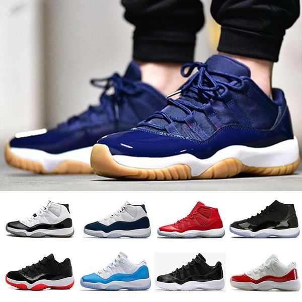 

11 gym red chicago midnight navy win like 96 unc space jam mens basketball shoes 11s athletic sport sneakers