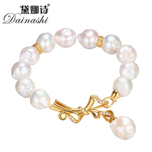 dainashi baroque freshwater pearl bracelets for women trendy fine 12.5-13mm jewelry bracelets with gift box wedding accessories, Golden;silver
dainashi baroque freshwater pearl bracelets for women trendy fine 12.5-13mm jewelry bracelets with gift box wedding accessories, Golden;silver