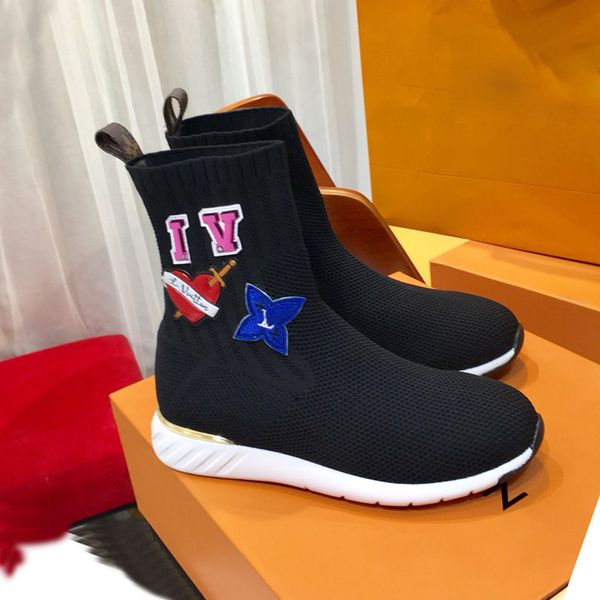 2018 women's flat women's shoes running shoes knit striped socks boots fashion brand designer women's evening boots + shoe bo, Black
2018 women's flat women's shoes running shoes knit striped socks boots fashion brand designer women's evening boots + shoe bo, Black