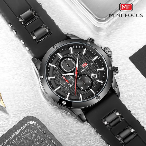minifocus chronograph watch mens sports quartz wrist watch men fashion casual clock silicone relogio masculino, Slivery;brown
minifocus chronograph watch mens sports quartz wrist watch men fashion casual clock silicone relogio masculino, Slivery;brown