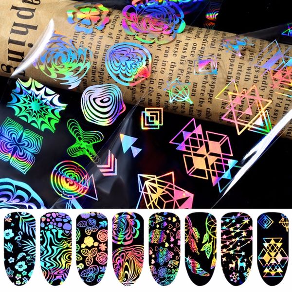 8x colorful nail foil rose flower laser manicure art transfer diy craft sticker 20x4cm, Black
8x colorful nail foil rose flower laser manicure art transfer diy craft sticker 20x4cm, Black