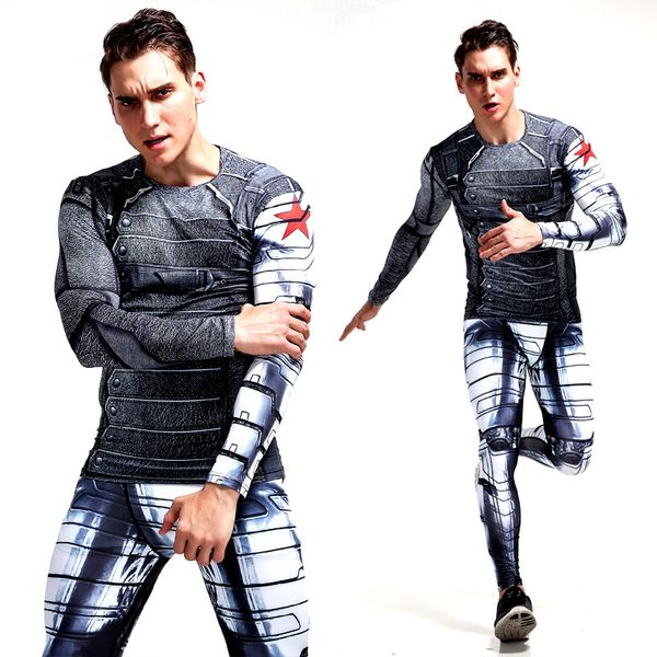 yanqin fitness compression sets men winter soldier quick dry tracksuit 3d printed muscle shirt leggings bodybuilding sportwear, White;black
yanqin fitness compression sets men winter soldier quick dry tracksuit 3d printed muscle shirt leggings bodybuilding sportwear, White;black