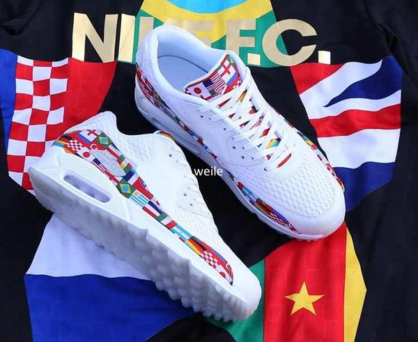 2018 new 90 nic qs world cup international flag pack running shoes air cushion mens womens 90s sports designer sneakers chaussures zapatos, White;red
2018 new 90 nic qs world cup international flag pack running shoes air cushion mens womens 90s sports designer sneakers chaussures zapatos, White;red