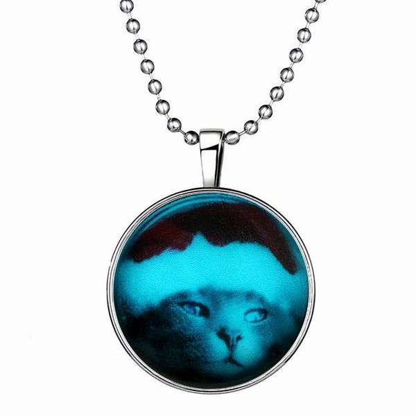 2017 original design cartoon wholesale christmas cute cat dark luminous pendant necklace, Silver
2017 original design cartoon wholesale christmas cute cat dark luminous pendant necklace, Silver