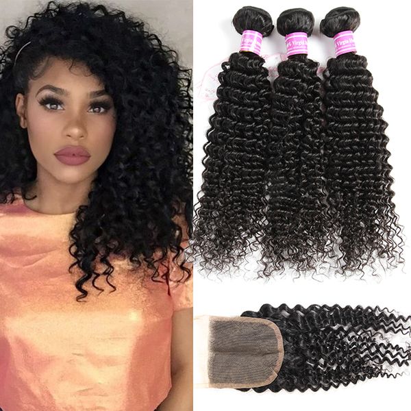 8a brazilian virgin kinky curly human hair bundles with closure unprocessed deep water wave bundles with lace closure remy human hair weave, Black
8a brazilian virgin kinky curly human hair bundles with closure unprocessed deep water wave bundles with lace closure remy human hair weave, Black