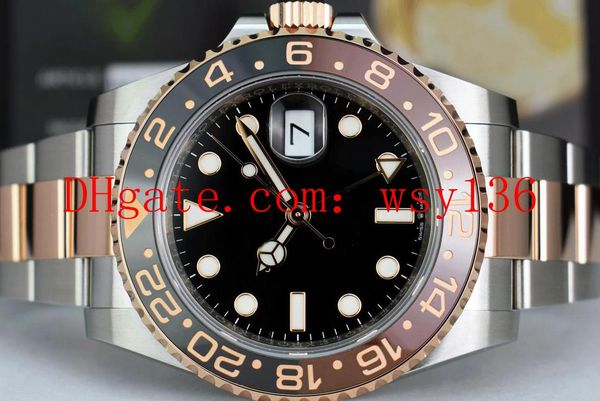 luxury men's watch 18k rose gold & stainless master 126711 ceramic bezel gmt work asia 2813 movement automatic mens watch, Slivery;brown
luxury men's watch 18k rose gold & stainless master 126711 ceramic bezel gmt work asia 2813 movement automatic mens watch, Slivery;brown