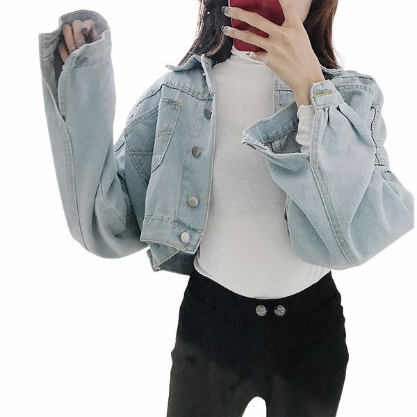 spring and autumn solid color denim jacket short type blouse women korean version long sleeve, Black;brown
spring and autumn solid color denim jacket short type blouse women korean version long sleeve, Black;brown