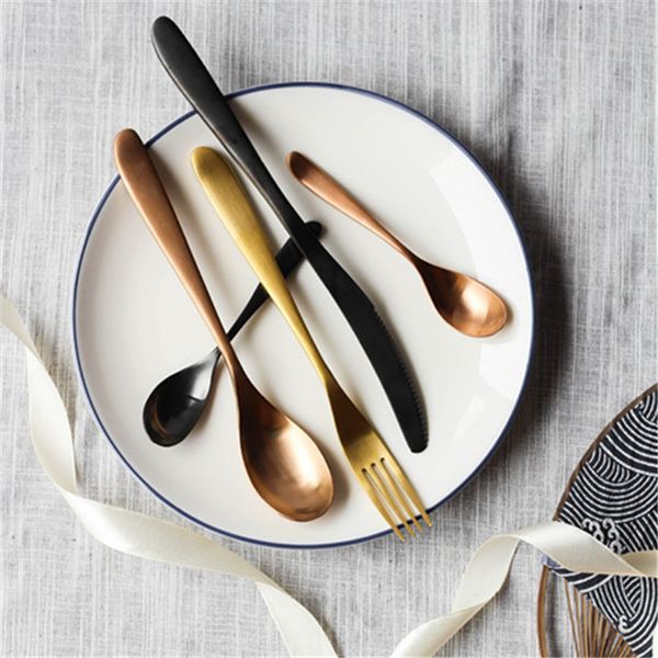 new style pvd plated stainless steel 18/10 matte gold rose gold cutlery set matte gold flatware set
new style pvd plated stainless steel 18/10 matte gold rose gold cutlery set matte gold flatware set