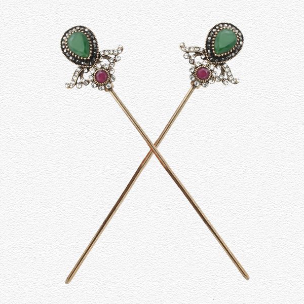 vintage turkish women flower hair sticks arabia resin hairpin jewelry antique gold color india bride comb tight updo hair clasp, Golden;white
vintage turkish women flower hair sticks arabia resin hairpin jewelry antique gold color india bride comb tight updo hair clasp, Golden;white