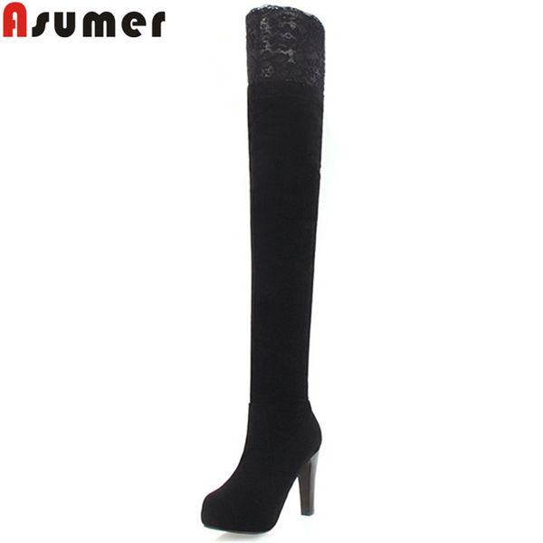 asumer black fashion new 2018 over the knee boots round toe flock high heels platform boots women elegant ladies long
asumer black fashion new 2018 over the knee boots round toe flock high heels platform boots women elegant ladies long