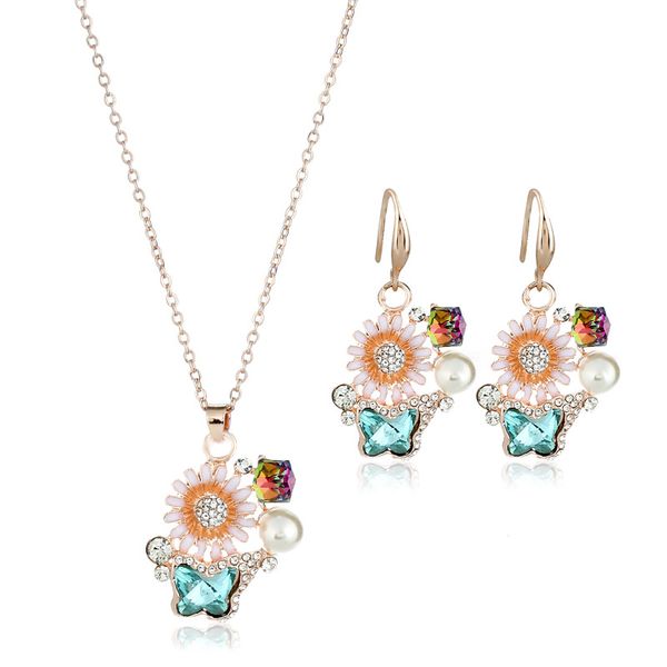 shuangr new women's girl's gold color chain cute flower shape cubic zirconia heart necklace earrings wedding jewelry sets gifts, Silver
shuangr new women's girl's gold color chain cute flower shape cubic zirconia heart necklace earrings wedding jewelry sets gifts, Silver