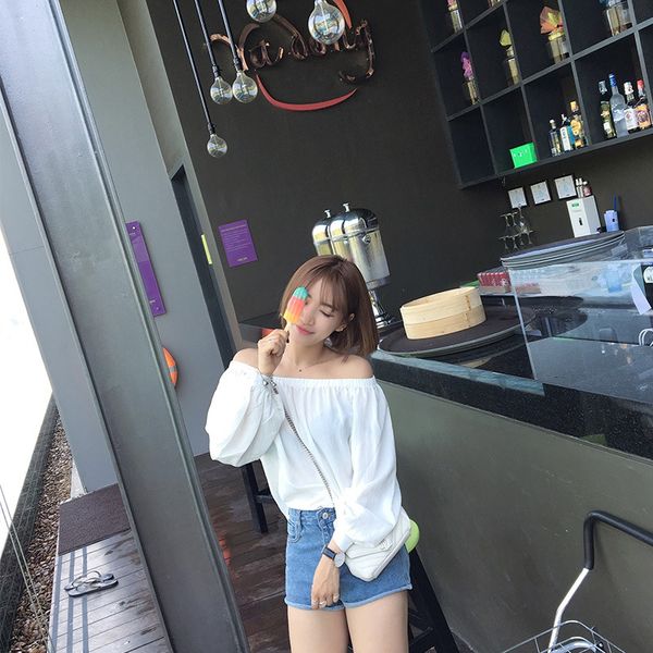 sweet off shoulder casual tees doll female t shirt summer girl slash neck puff long sleeve t-shirt women female fresh, White
sweet off shoulder casual tees doll female t shirt summer girl slash neck puff long sleeve t-shirt women female fresh, White
