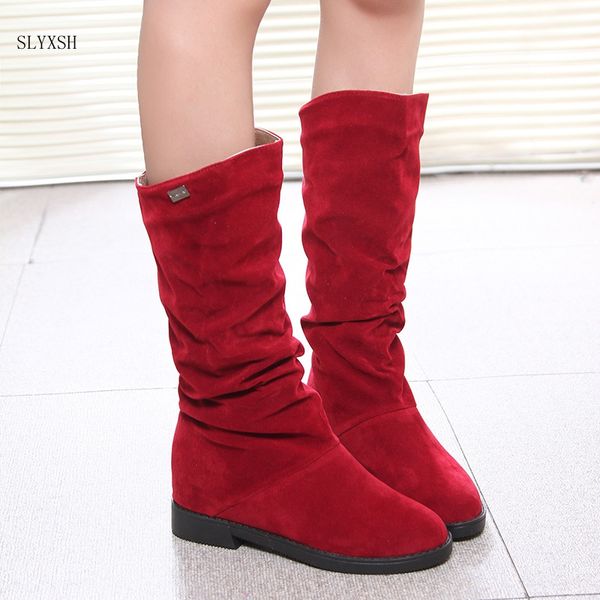 slyxsh autumn winter women boots matte flock boots for female ladies height increased low heel shoes woman mid calf high, Black
slyxsh autumn winter women boots matte flock boots for female ladies height increased low heel shoes woman mid calf high, Black