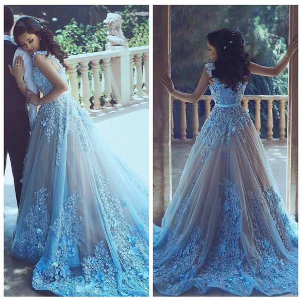 2018 spaghetti blue a-line prom dresses 3d flowers adorned tulle custom lace bead princess beautiful evening party gowns pageant dress, Black
2018 spaghetti blue a-line prom dresses 3d flowers adorned tulle custom lace bead princess beautiful evening party gowns pageant dress, Black