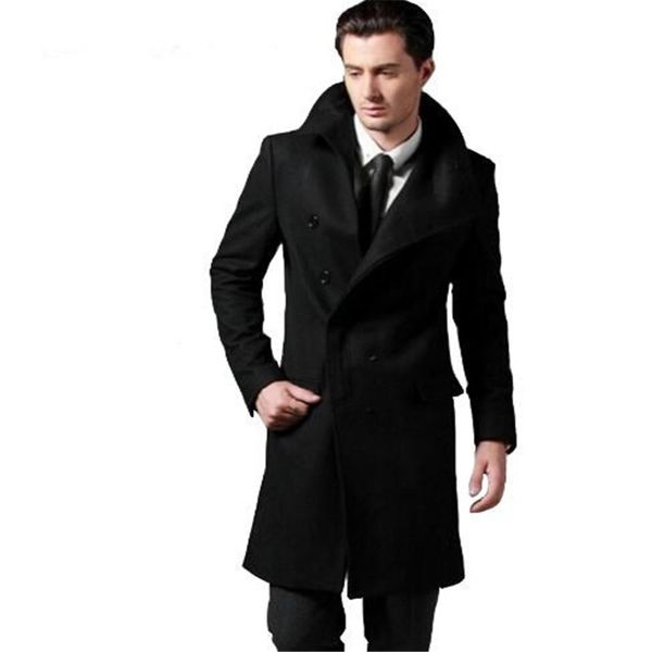 2018 s-3xl large size men wool coat long coat woolen erkek mont cappotto abrigo hombre peacoat holyrising, Black
2018 s-3xl large size men wool coat long coat woolen erkek mont cappotto abrigo hombre peacoat holyrising, Black