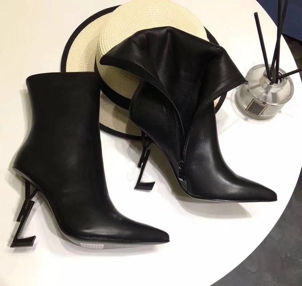 pointed toe womens leather ankle boots black thrill letter heels pumps woman high-heeled dress wedding bridal shoes
pointed toe womens leather ankle boots black thrill letter heels pumps woman high-heeled dress wedding bridal shoes