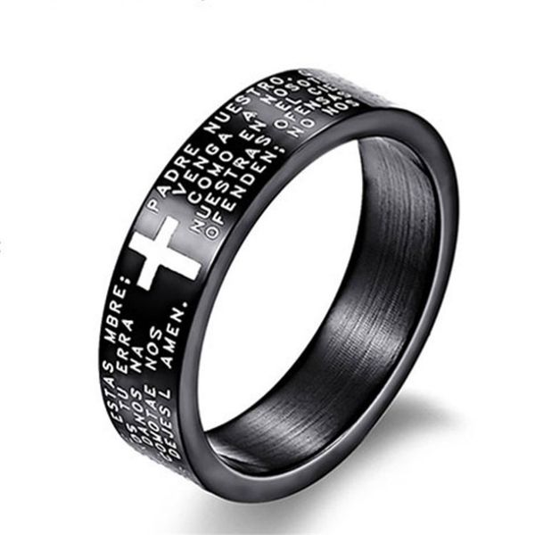 fashion scripture cross bible text jesus tattoo men ring rings for women titanium steel jewelry gift, Slivery;golden
fashion scripture cross bible text jesus tattoo men ring rings for women titanium steel jewelry gift, Slivery;golden