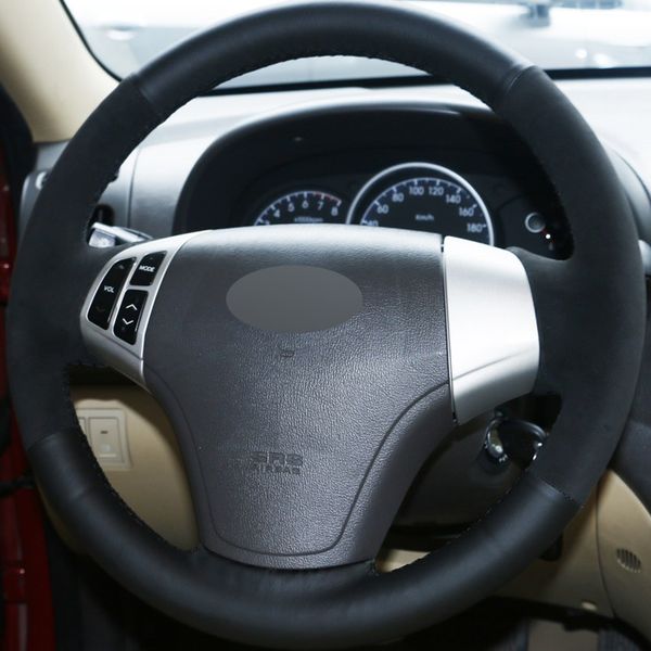 diy hand-stitched car steerinfg wheel cover black leather suede for hyundai elantra 2008-2010
diy hand-stitched car steerinfg wheel cover black leather suede for hyundai elantra 2008-2010