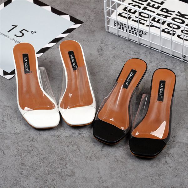 new fashionl women high heel pumps open toe slippers simple and transparent sandals lady party shoes plus size, Black
new fashionl women high heel pumps open toe slippers simple and transparent sandals lady party shoes plus size, Black