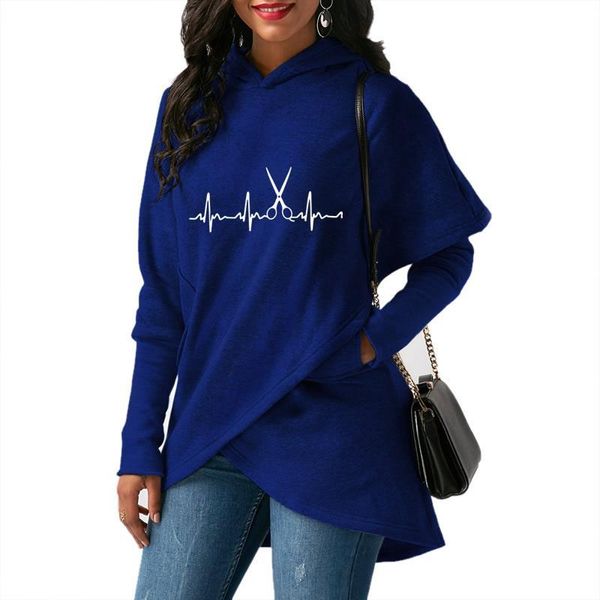 2018 Spring and Autumn Women's New Europe United States New Fashion Heartbeat Sissors Print Hoodie Women's, Black
2018 Spring and Autumn Women's New Europe United States New Fashion Heartbeat Sissors Print Hoodie Women's, Black
