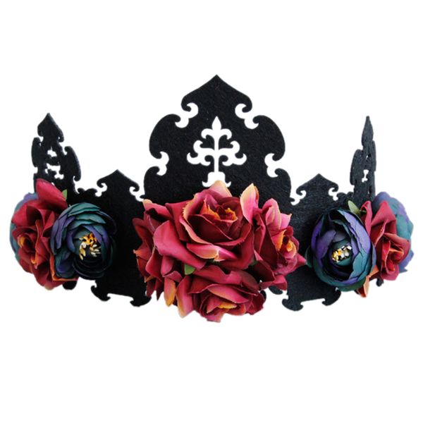 licg-red rose flower hairbands queen crown head wreath gothic headbands woman party hair accessories halloween tiara hairbands, Golden;white
licg-red rose flower hairbands queen crown head wreath gothic headbands woman party hair accessories halloween tiara hairbands, Golden;white