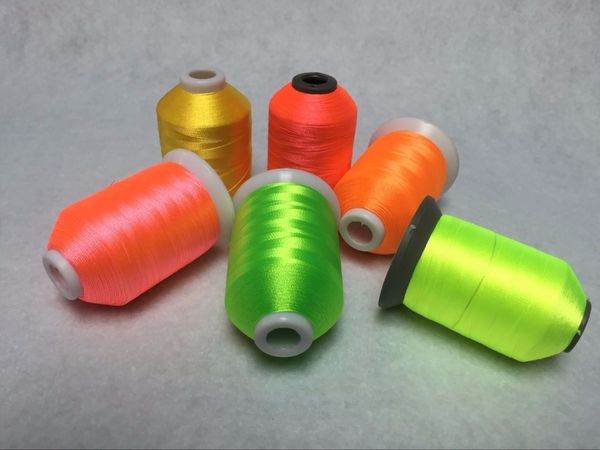 new arrived polyester embroidery thread with popular 6 neon colors ideal for any home machine, Black;white
new arrived polyester embroidery thread with popular 6 neon colors ideal for any home machine, Black;white