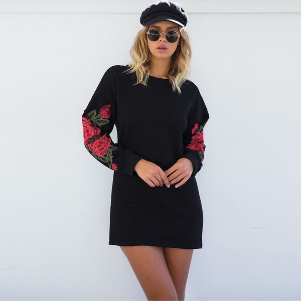 berydress women's black hoodies sweatshirts rose appliques outwear long sleeves pullovers hip-hop autumn white loose clothes
berydress women's black hoodies sweatshirts rose appliques outwear long sleeves pullovers hip-hop autumn white loose clothes