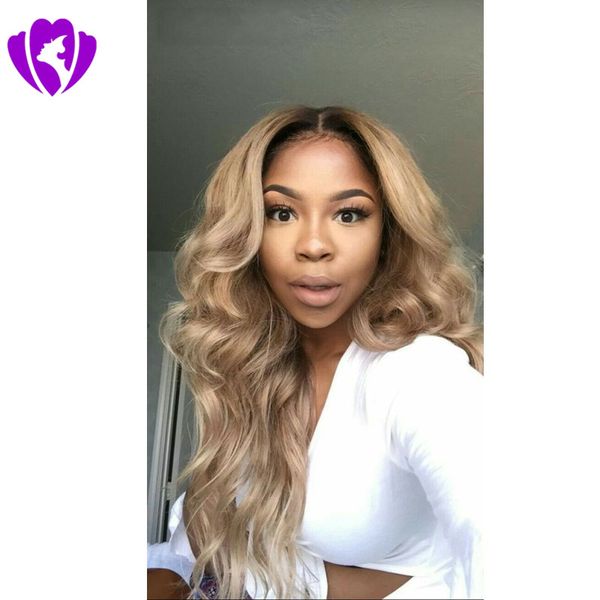 glueless blonde ombre lace front wigs synthetic realistic looking part long wavy brown roots blonde wig for africa american, Black
glueless blonde ombre lace front wigs synthetic realistic looking part long wavy brown roots blonde wig for africa american, Black