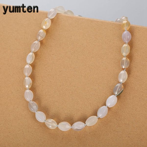 yumten natural chalcedony necklace hyperbole female short chain geometric crystal power accessories engagement rolo chain couple, Silver
yumten natural chalcedony necklace hyperbole female short chain geometric crystal power accessories engagement rolo chain couple, Silver