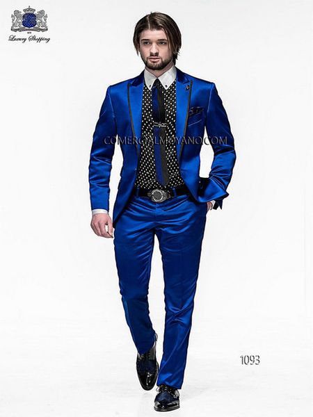 brand new one button blue satin groom tuxedos beautiful men formal suits men wear wedding prom dinner suits custom made(jacket+pants) no;742, Black;gray
brand new one button blue satin groom tuxedos beautiful men formal suits men wear wedding prom dinner suits custom made(jacket+pants) no;742, Black;gray