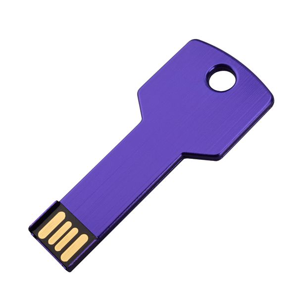 Image of Purple Metal Key 64GB USB 2.0 Flash Drives High Speed Flash Pen Drive Thumb Memory Stick Enough Storage for Computer Laptop Macbook Tablet