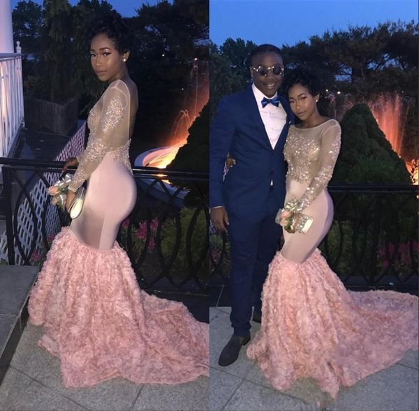 2018 african mermaid blush prom dresses black girls long sleeves beads lace 3d rose floral flowers no back celebrity evening gowns, Black;red
2018 african mermaid blush prom dresses black girls long sleeves beads lace 3d rose floral flowers no back celebrity evening gowns, Black;red