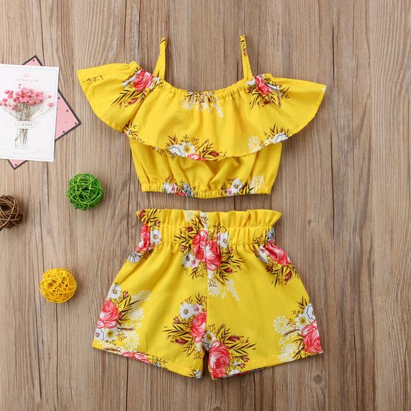 2018 new baby girls summer outfits flower shorts children clothing sets fashion kids clothes printed ruffle + shorts 2pcs suits, White
2018 new baby girls summer outfits flower shorts children clothing sets fashion kids clothes printed ruffle + shorts 2pcs suits, White