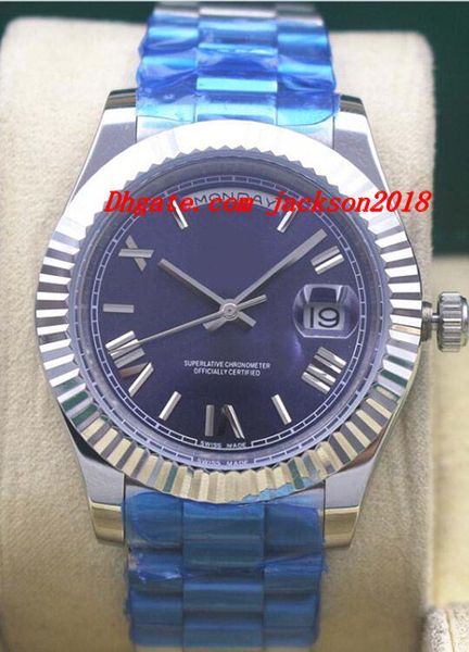luxury watches stainless steel bracelet roman bezel watch blue dial chest 41mm automatic fashion men's watch wristwatch, Slivery;brown
luxury watches stainless steel bracelet roman bezel watch blue dial chest 41mm automatic fashion men's watch wristwatch, Slivery;brown