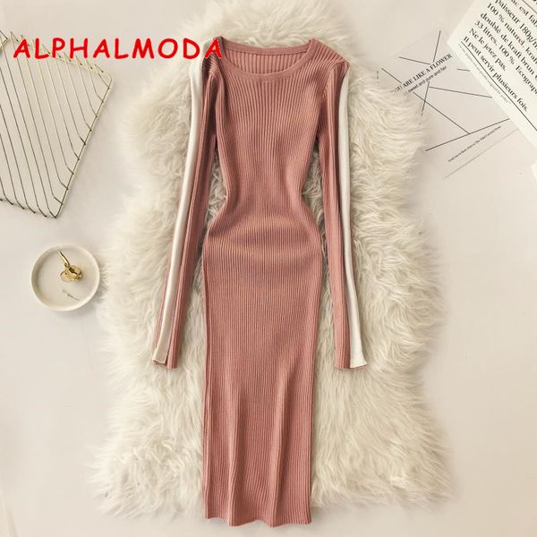 alphalmoda women's fashion knitted dress white striped long sleeve autumn vestidos 2018 female casual sweater pencil dress, White;black
alphalmoda women's fashion knitted dress white striped long sleeve autumn vestidos 2018 female casual sweater pencil dress, White;black