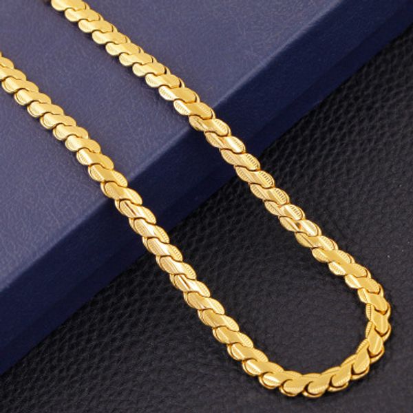 2018 Fashion Men/Women 18k Gold plated Necklace 5mm 24inch/20inch Exquisite Sideways Chain Party Gifts snake chain Accessories N9105
2018 Fashion Men/Women 18k Gold plated Necklace 5mm 24inch/20inch Exquisite Sideways Chain Party Gifts snake chain Accessories N9105