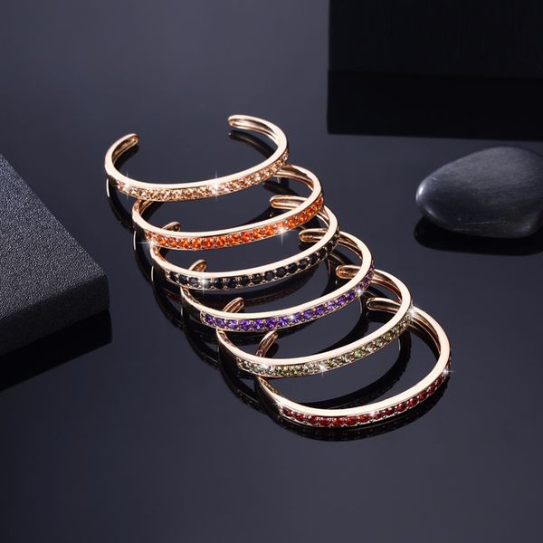 unique bronze copper bracelet woman cuff jewelry bracelet colorful crystals bangles in 6cm, White 
unique bronze copper bracelet woman cuff jewelry bracelet colorful crystals bangles in 6cm, White